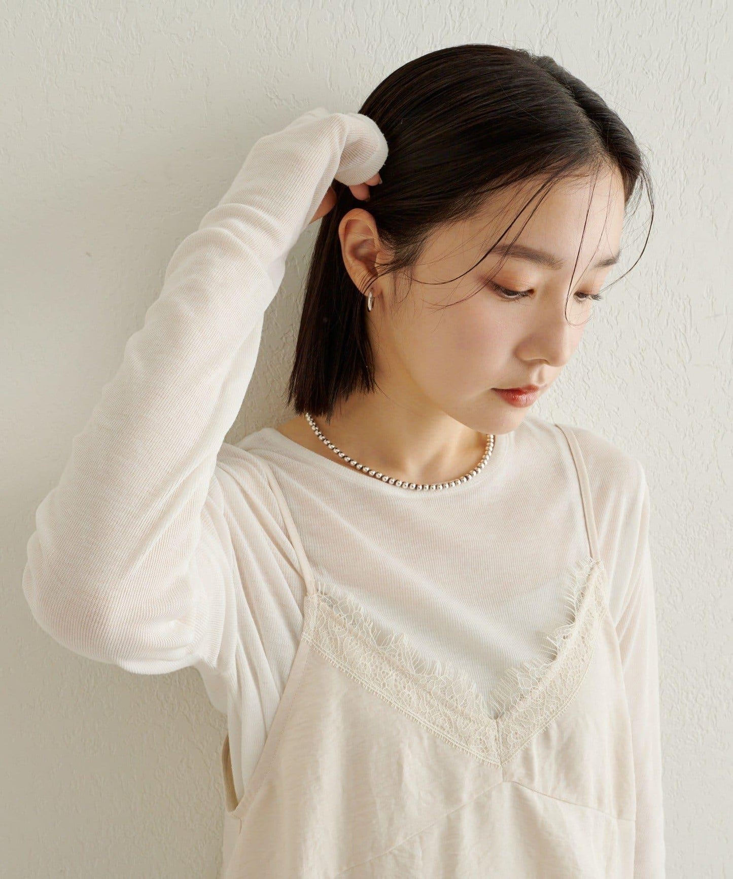 蕾絲吊帶長款上衣