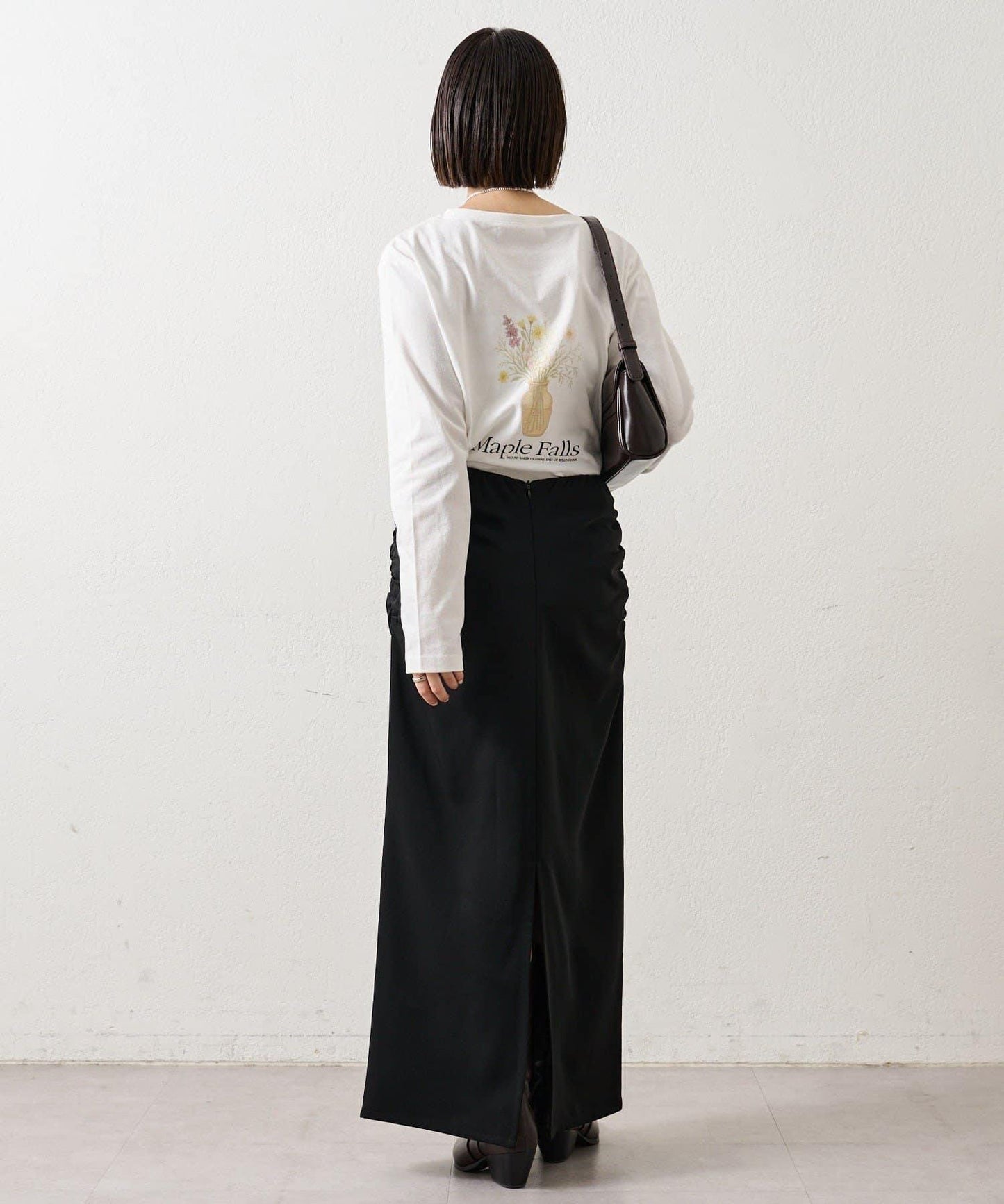 拼色印花長袖T恤