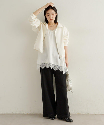 蕾絲吊帶長款上衣