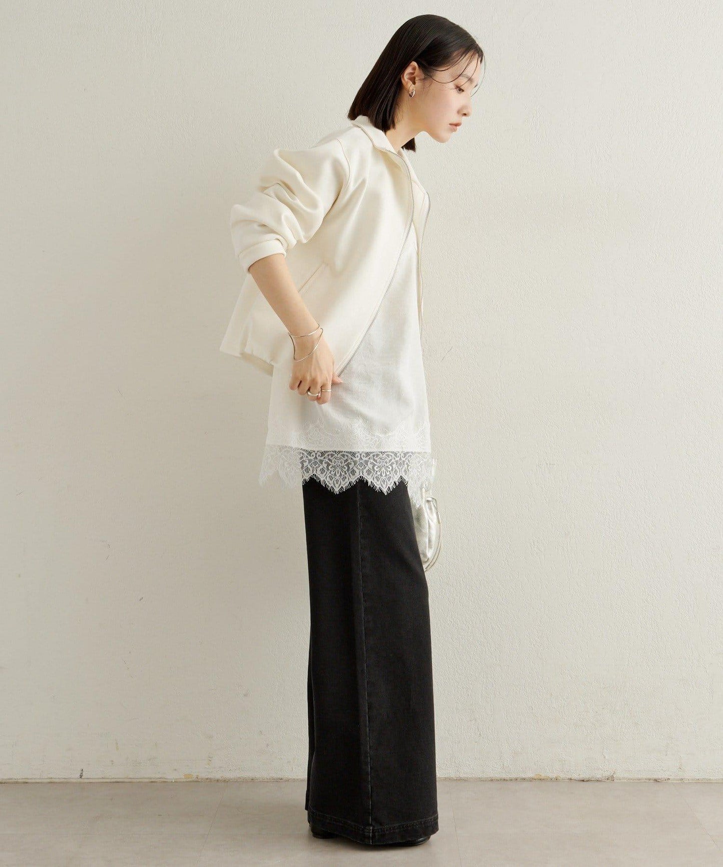 蕾絲吊帶長款上衣