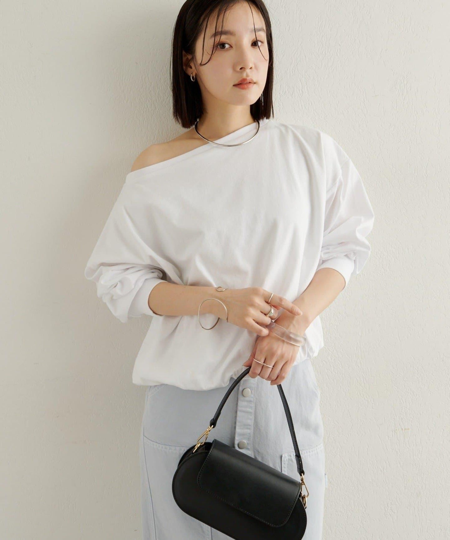 下襬泡泡長袖T恤