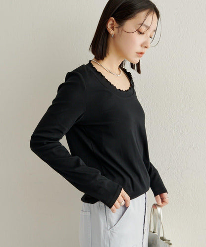 荷葉邊長袖T恤