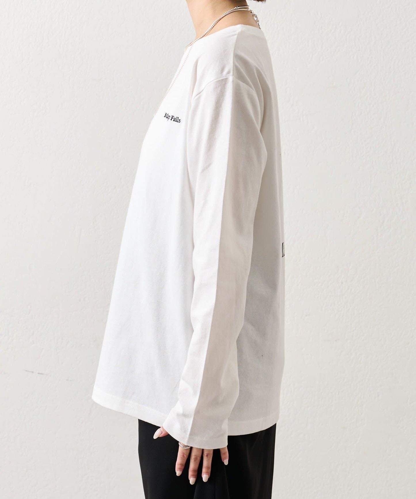 拼色印花長袖T恤