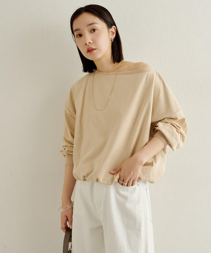 下襬泡泡長袖T恤