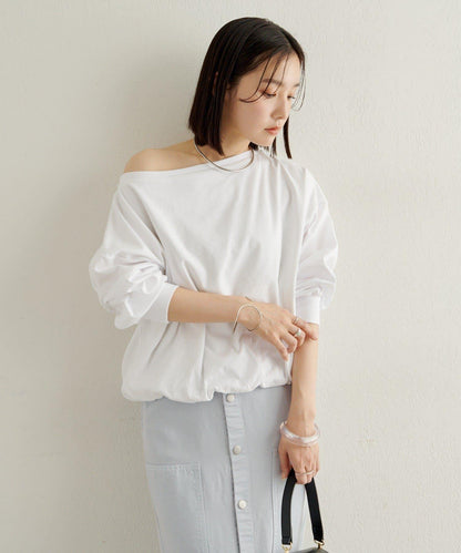 下襬泡泡長袖T恤