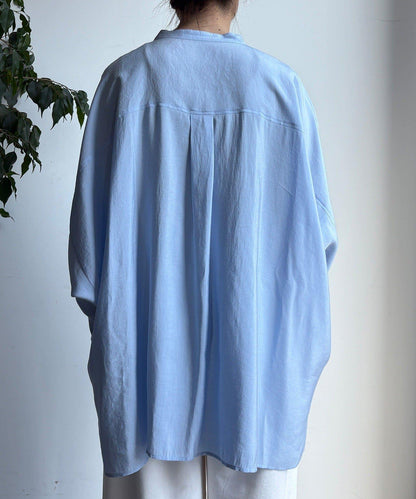 袖口羅紋蝙蝠袖V領襯衫