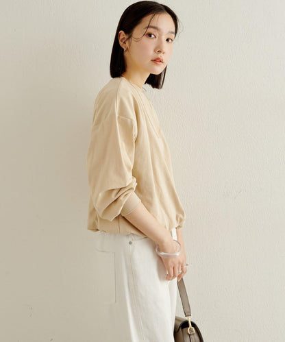 下襬泡泡長袖T恤