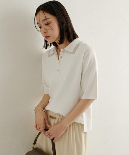 拼色針織POLO衫