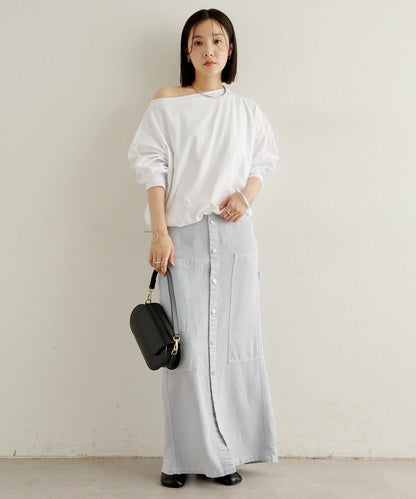 下襬泡泡長袖T恤