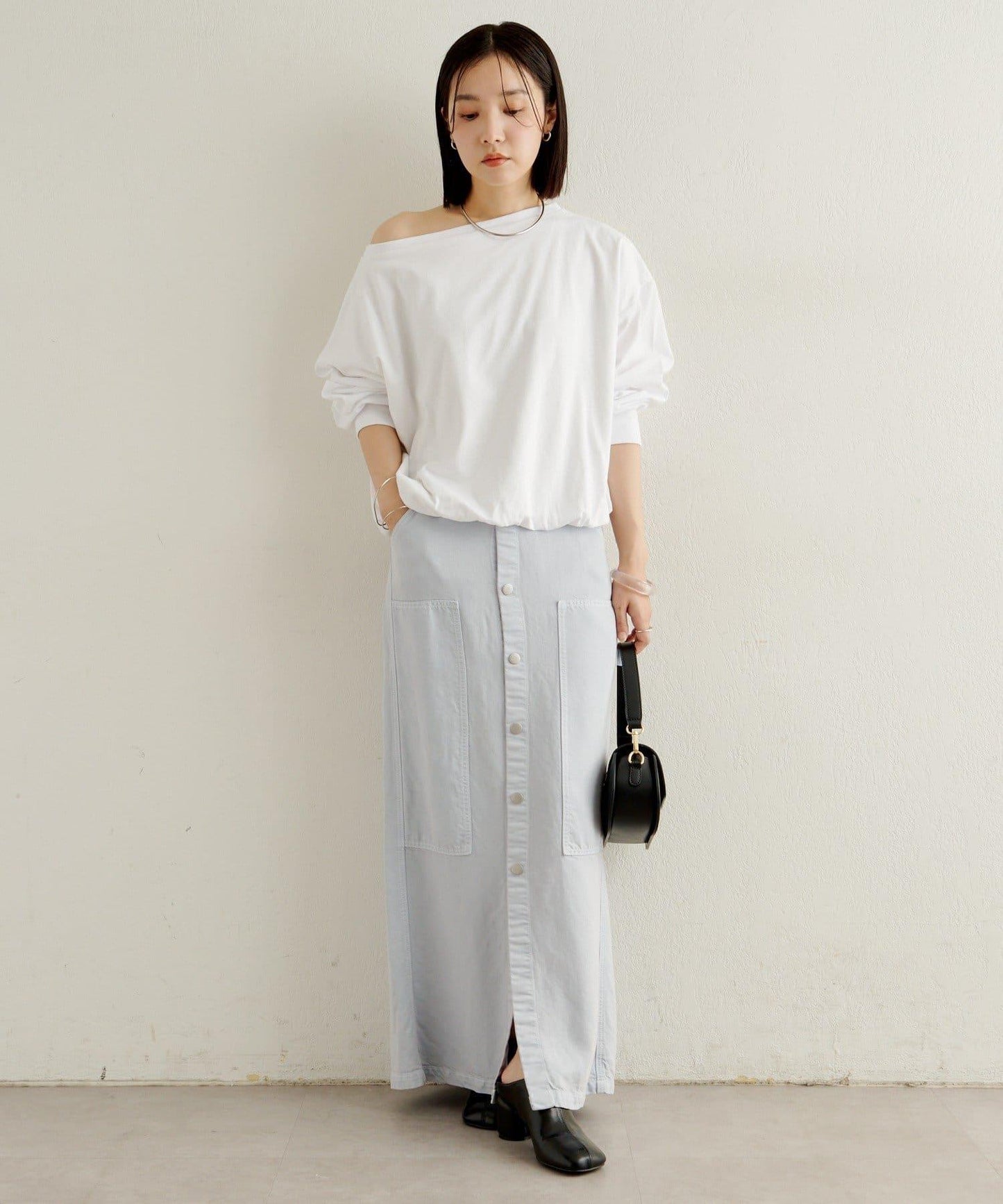 下襬泡泡長袖T恤