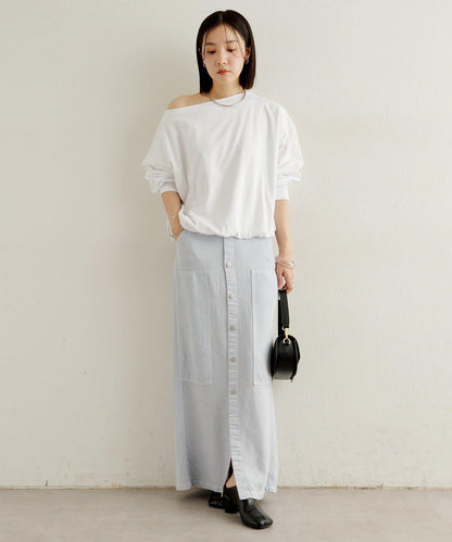 下襬泡泡長袖T恤