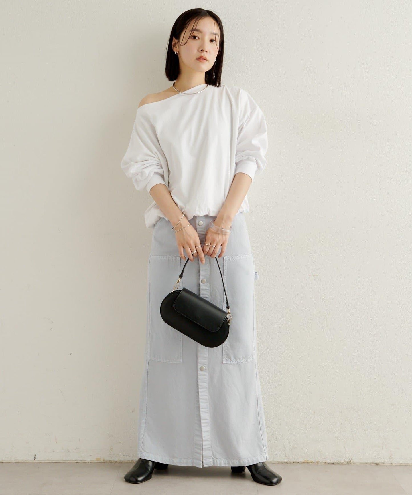 下襬泡泡長袖T恤