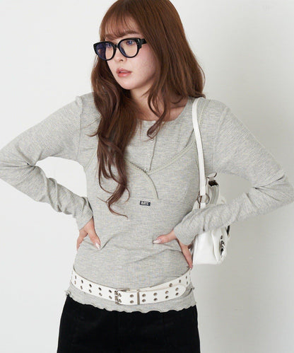 亨利風格層疊裹身吊帶背心