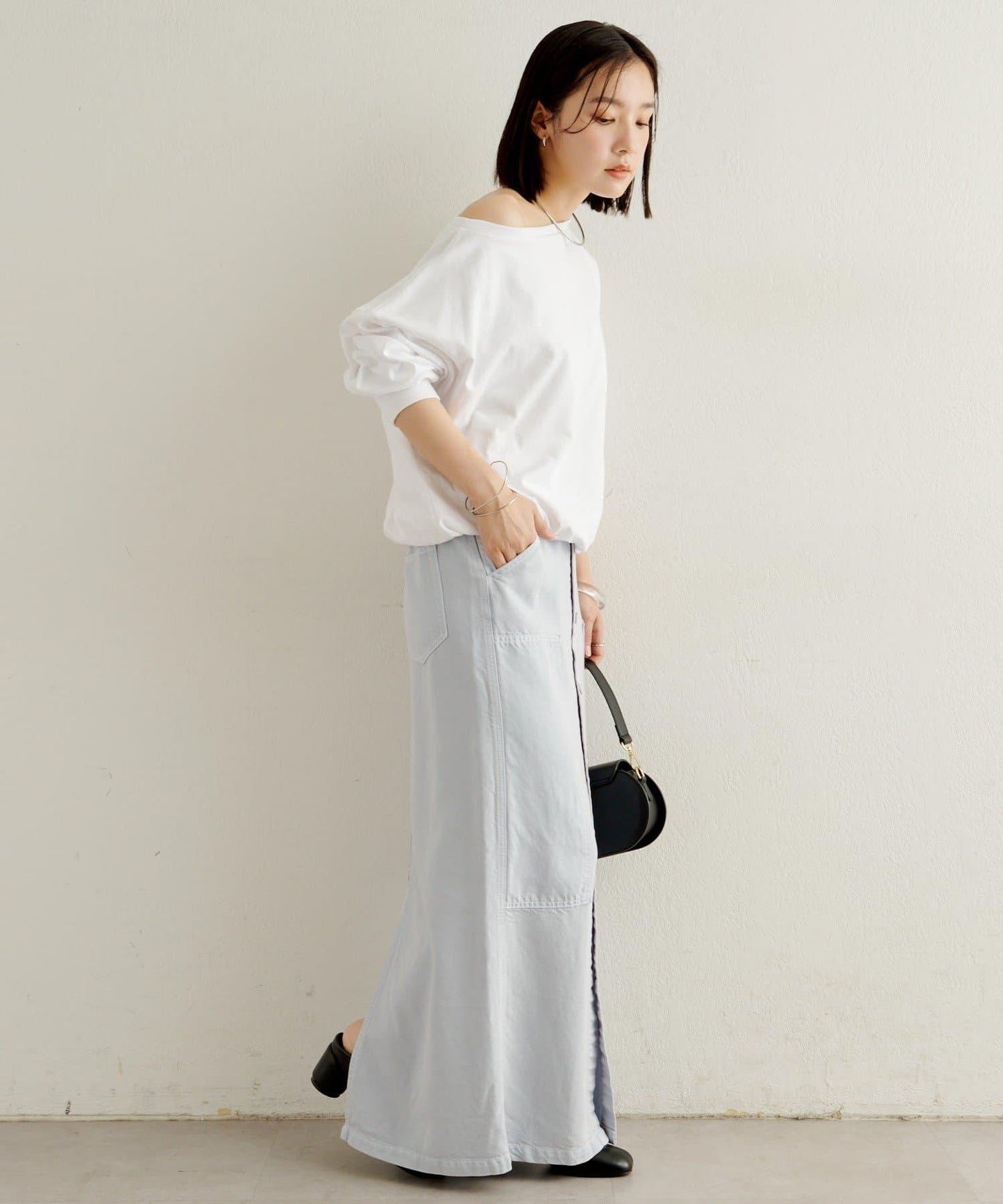 下襬泡泡長袖T恤