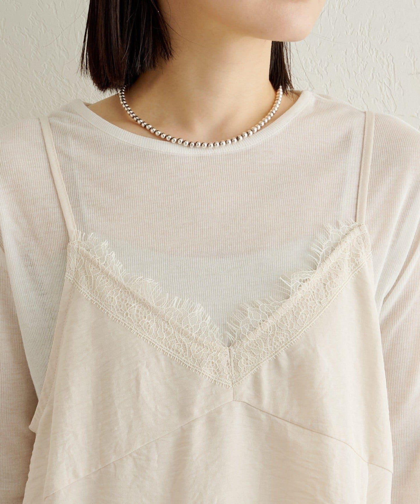 蕾絲吊帶長款上衣