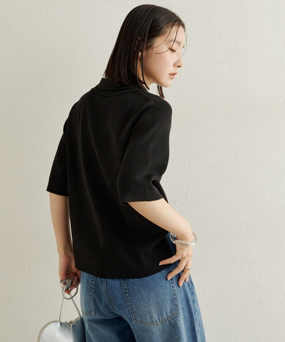 拼色針織POLO衫