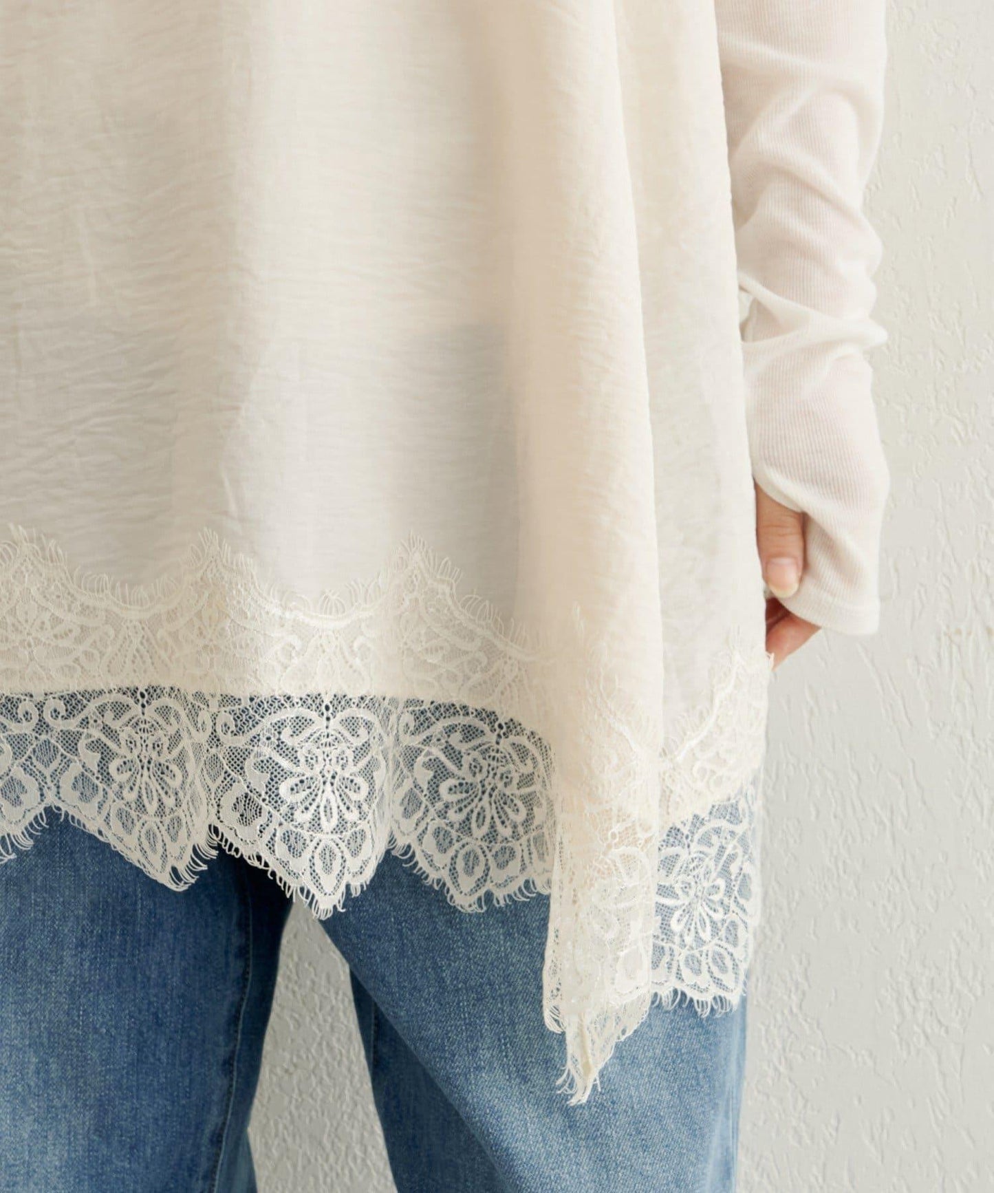 蕾絲吊帶長款上衣