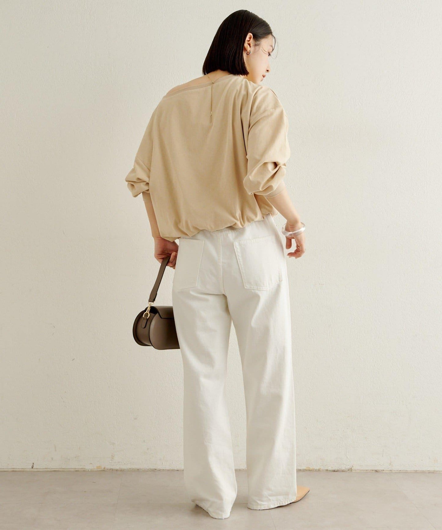 下襬泡泡長袖T恤