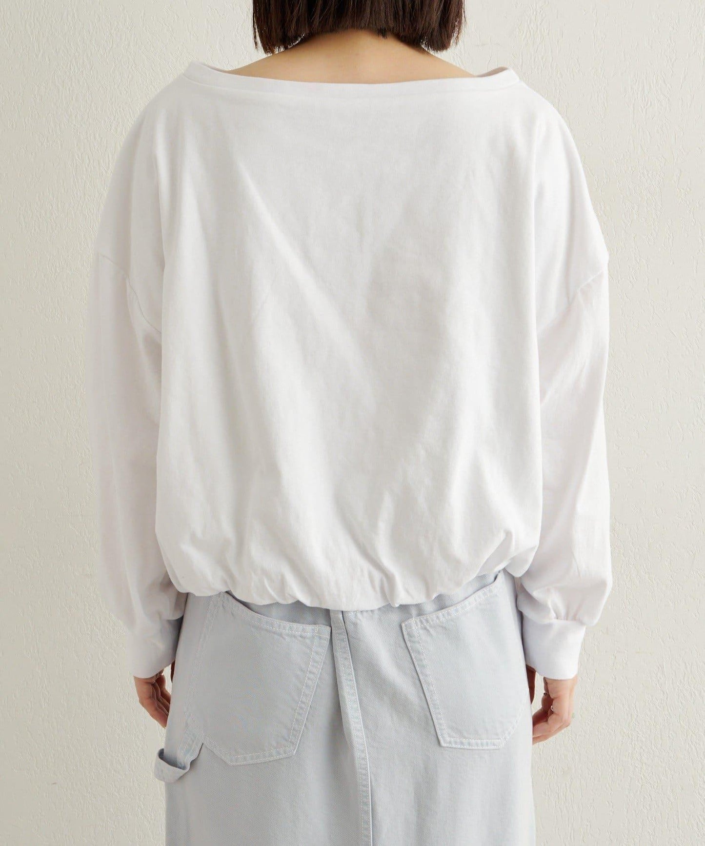 下襬泡泡長袖T恤