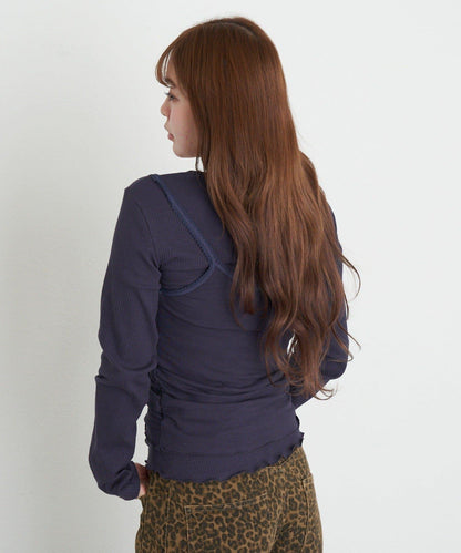 亨利風格層疊裹身吊帶背心