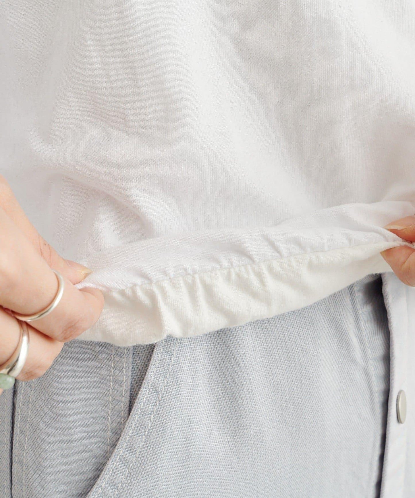 下襬泡泡長袖T恤