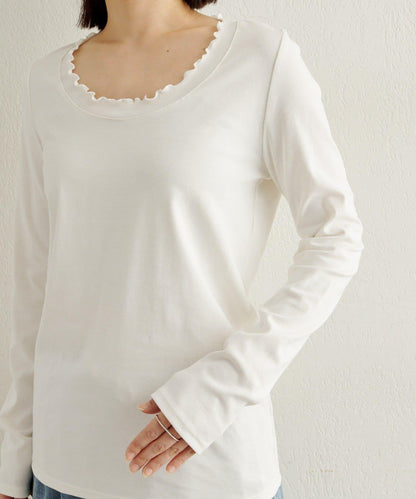 荷葉邊長袖T恤