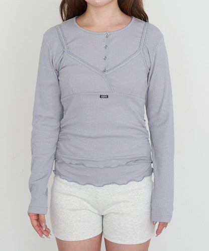 亨利風格層疊裹身吊帶背心