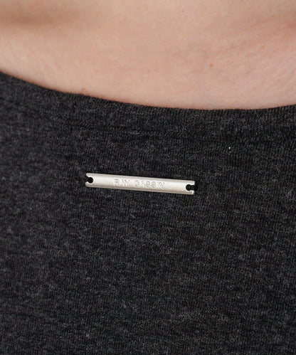 單肩印花長袖T恤