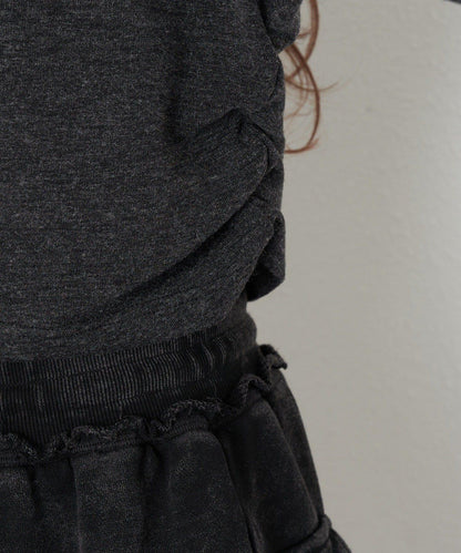 單肩印花長袖T恤