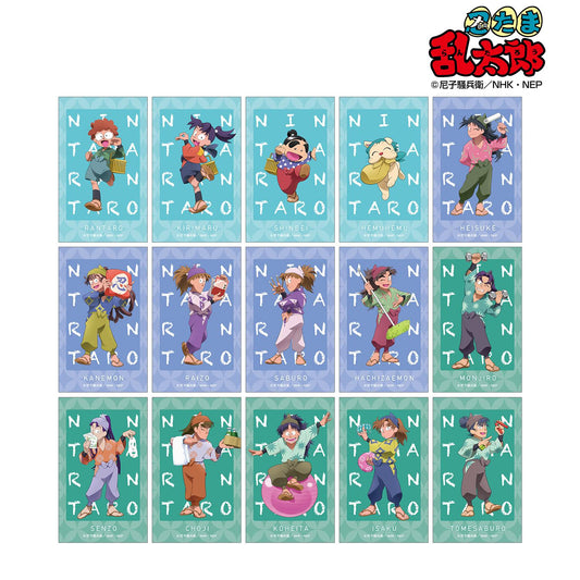 《忍者亂太郎》全新繪製 大家一起做生意ver. 隨機迷你透明卡（單品/全套BOX）【BOX／15個裝】
