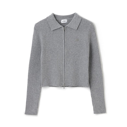 【LTXC】【可水洗】羅紋雙拉鍊開衫