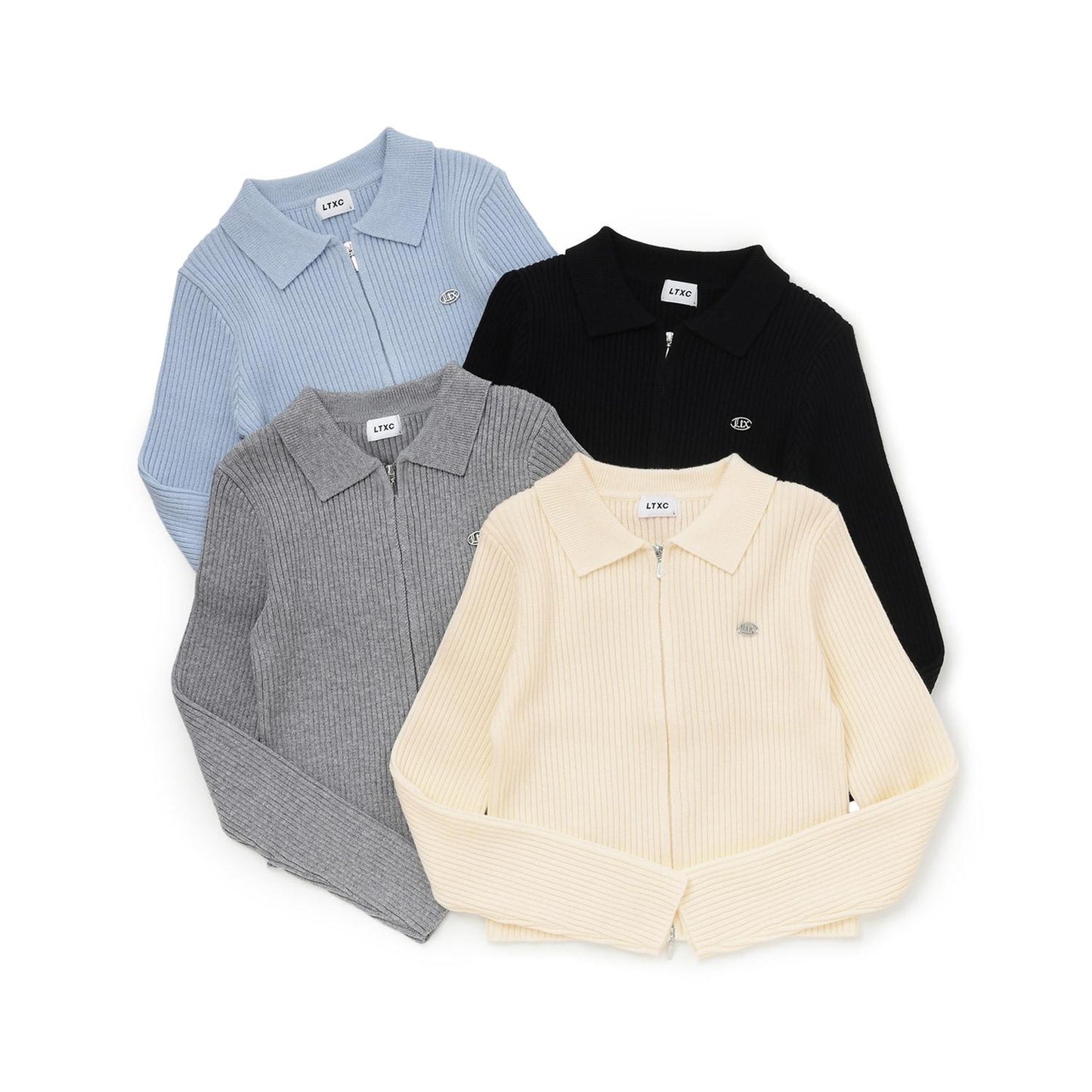 【LTXC】【可水洗】羅紋雙拉鍊開衫