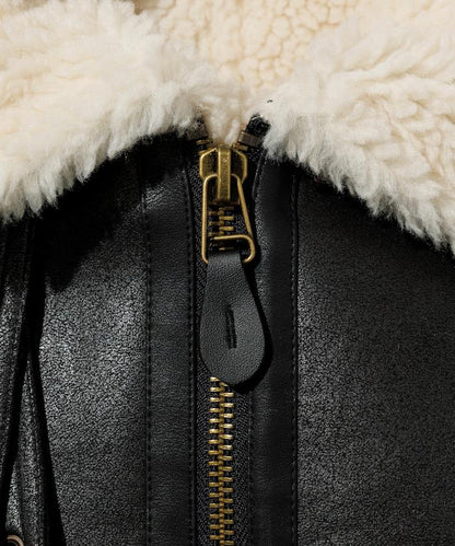 特別款 B-3 仿麂皮羊羔絨夾克