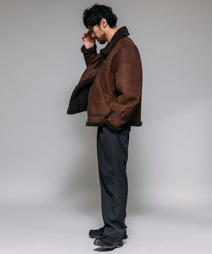 特別款 B-3 仿麂皮羊羔絨夾克