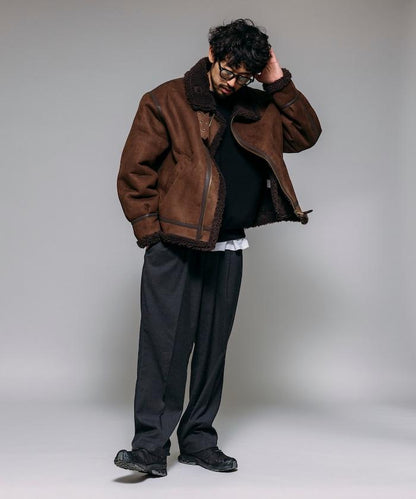 特別款 B-3 仿麂皮羊羔絨夾克