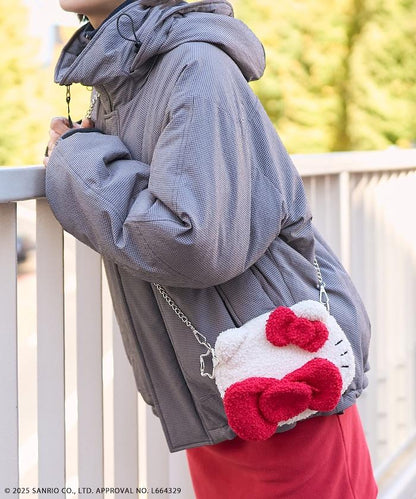“HELLOKITTY”毛絨斜挎包 鏈條包