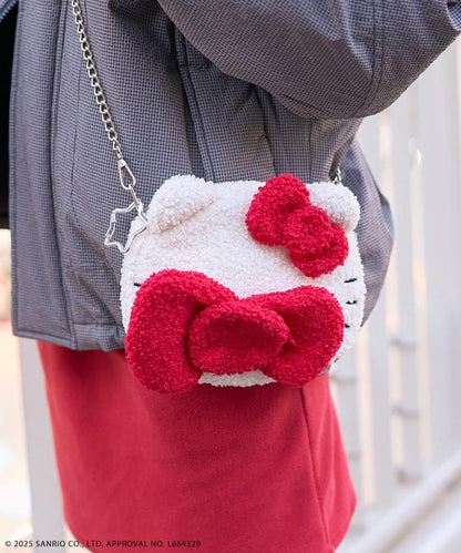 “HELLOKITTY”毛絨斜挎包 鏈條包