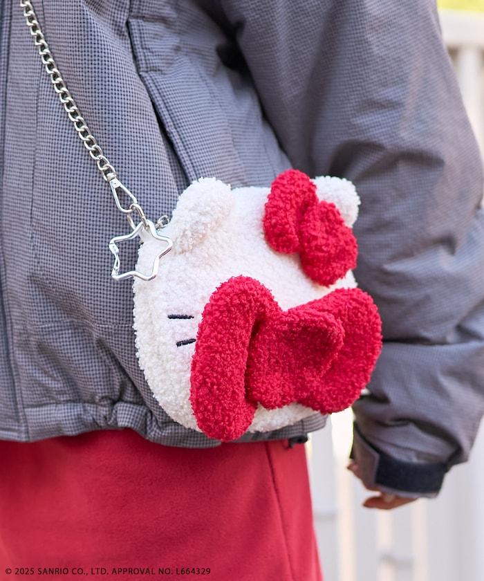 “HELLOKITTY”毛絨斜挎包 鏈條包