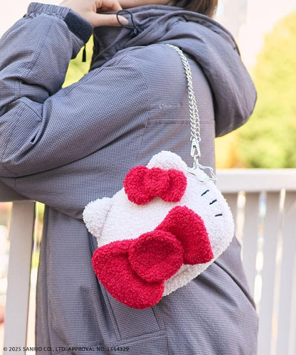 “HELLOKITTY”毛絨斜挎包 鏈條包
