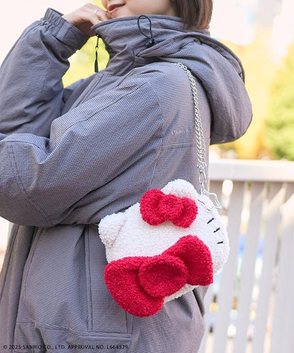 “HELLOKITTY”毛絨斜挎包 鏈條包