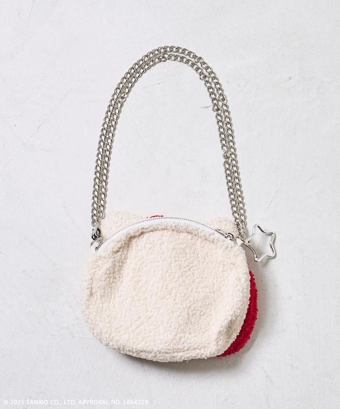 “HELLOKITTY”毛絨斜挎包 鏈條包