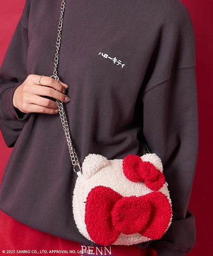 “HELLOKITTY”毛絨斜挎包 鏈條包