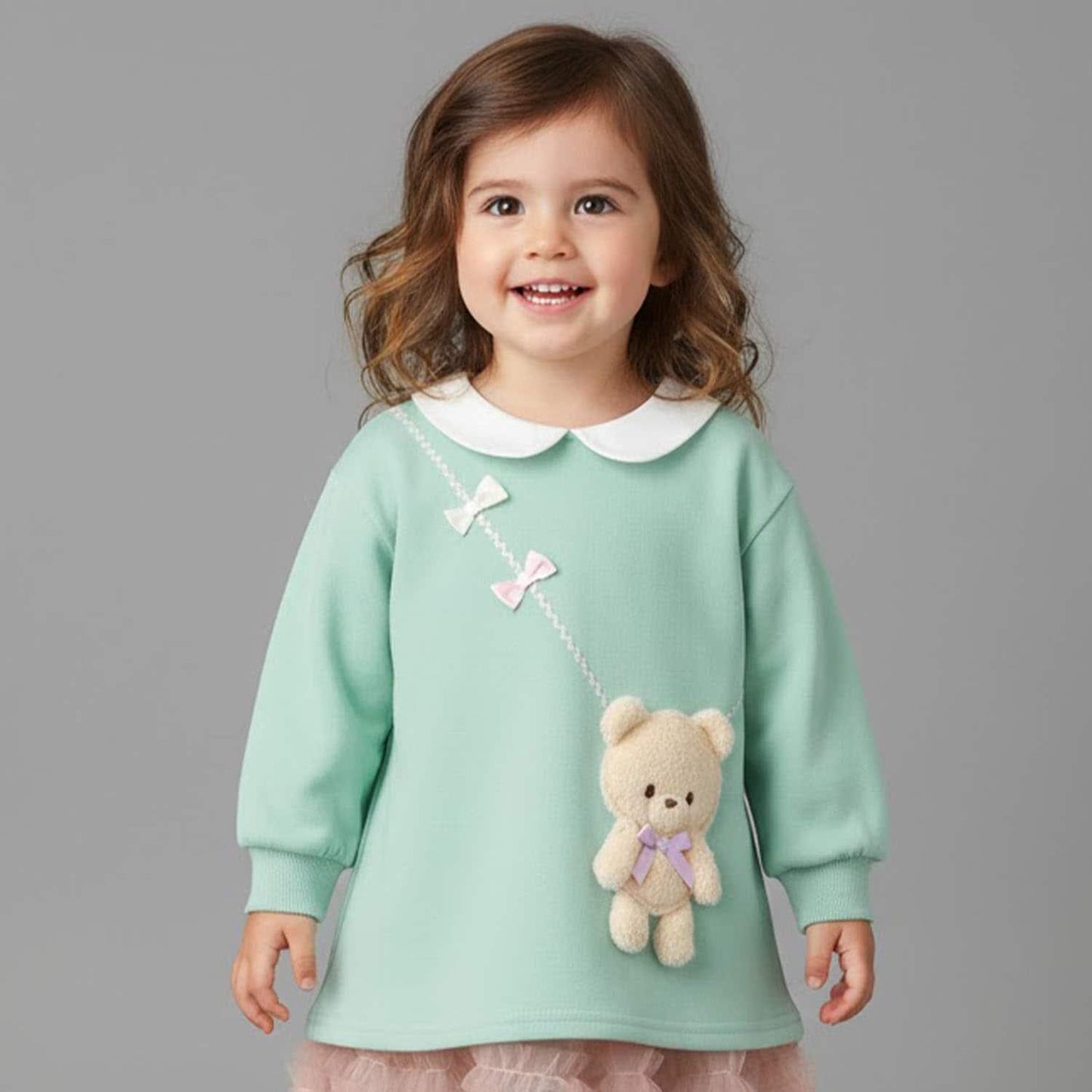 帶領熊造型斜挎包衛衣