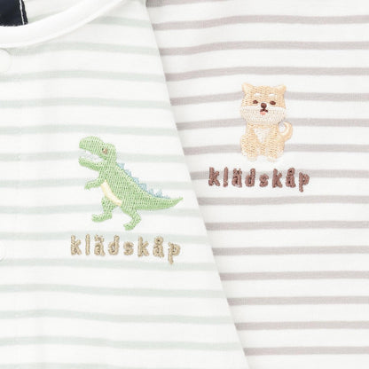 動物圖案條紋兩用連體衣