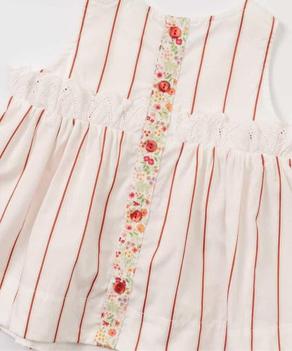 【嬰兒】蕾絲上衣套裝