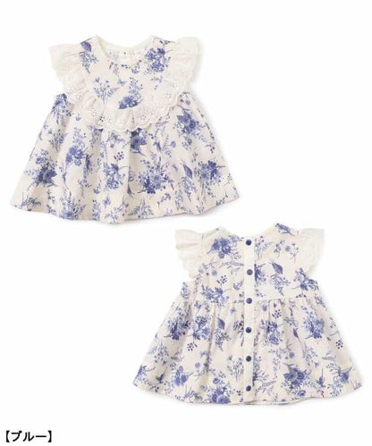 【嬰兒】荷葉邊吊帶上衣套裝