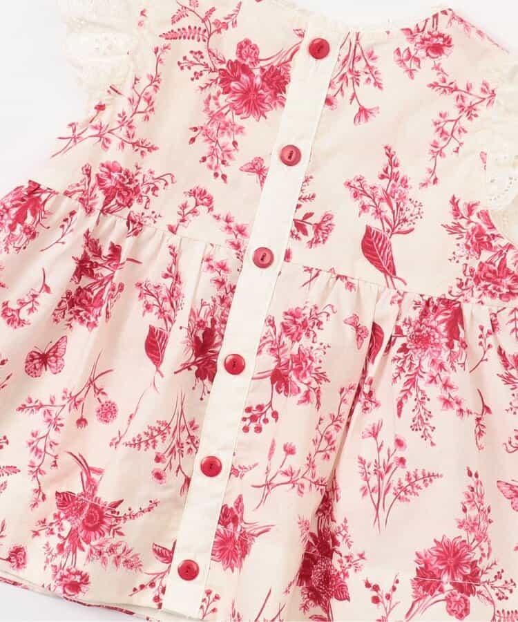 【嬰兒】荷葉邊吊帶上衣套裝