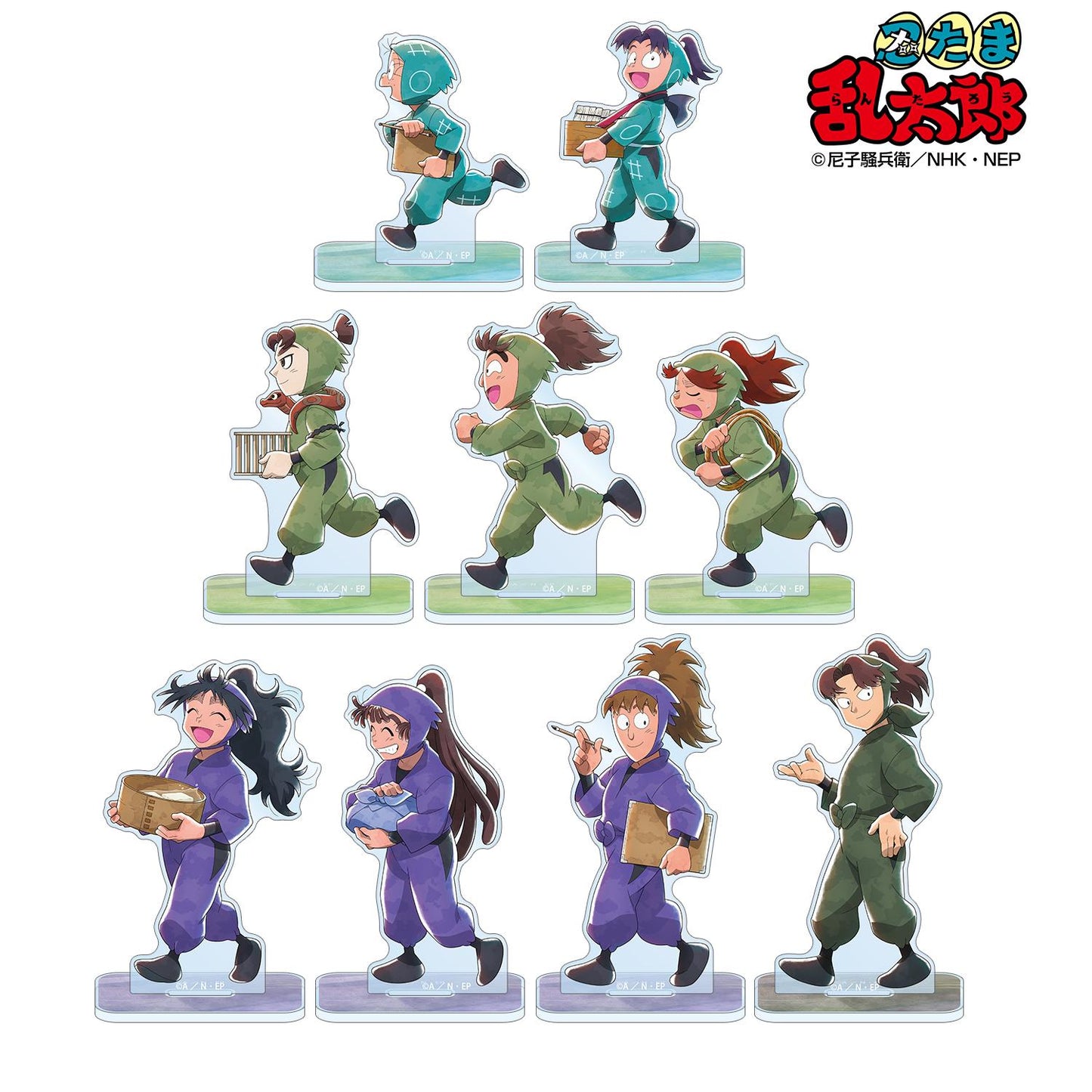 《忍者亂太郎》_新繪製 大家一起前進之章ver. 第2彈 盲盒亞克力立牌 ver.A（單品/全套BOX）【BOX／9個裝】