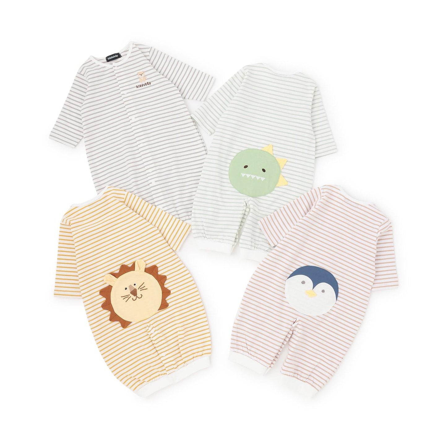 動物圖案條紋兩用連體衣