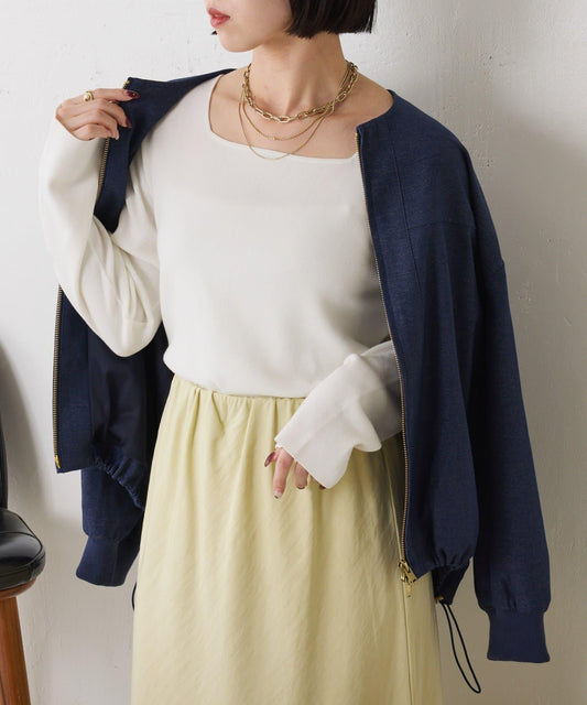 【小號尺寸】方領針織衫